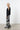 satin print elastic pants