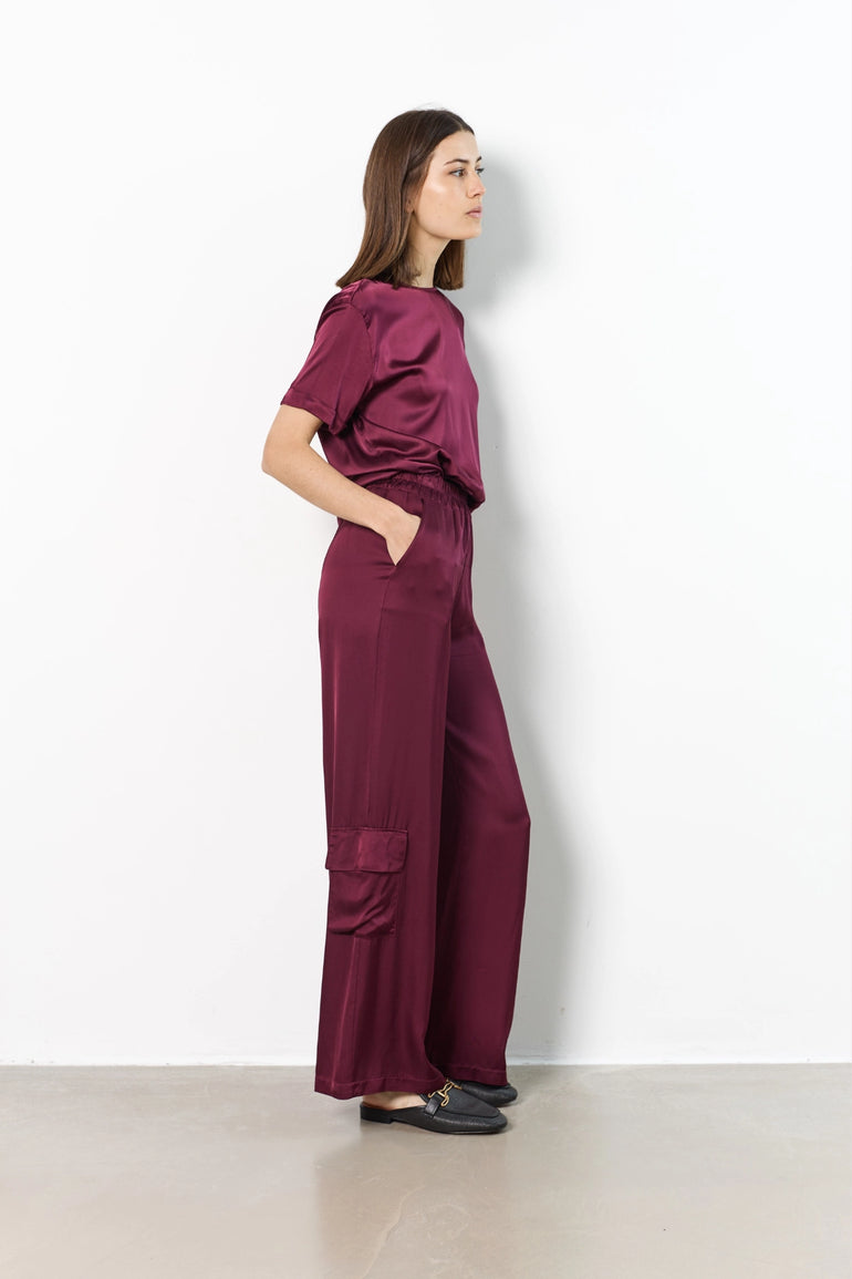 Pantalon long en satin femme - photo 2 - Love at Me
