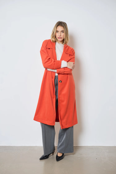 Manteau manche longue en lainage