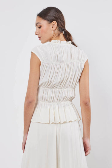 Top sans manches avec plis