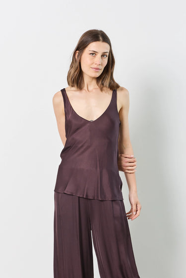 Top à bretelles en satin