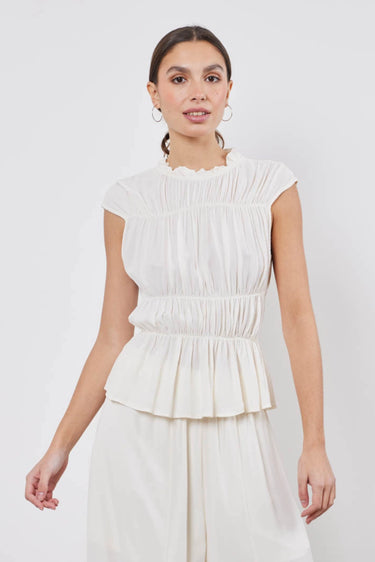 Top sans manches avec plis