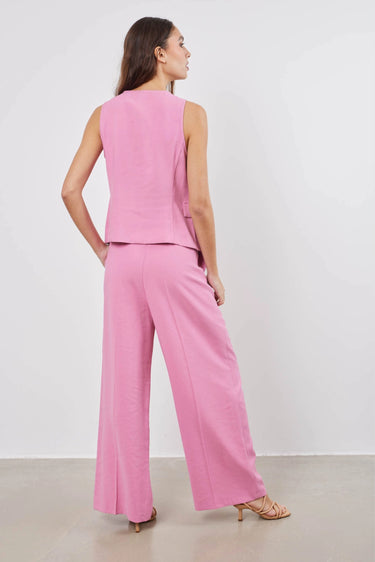 Top sans manches boutonné