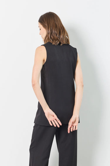 Blazer sans manche boutonné