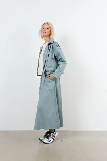 Veste zippée 100% coton avec poches plaquées