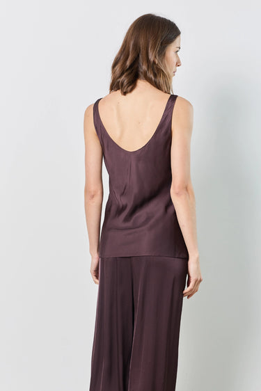 Top à bretelles en satin