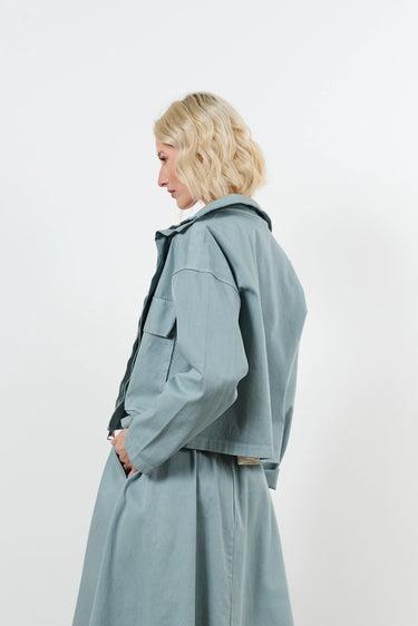 Veste zippée 100% coton avec poches plaquées