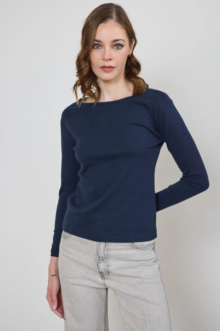 Top col rond manches longues femme - photo 2 - Love at Me
