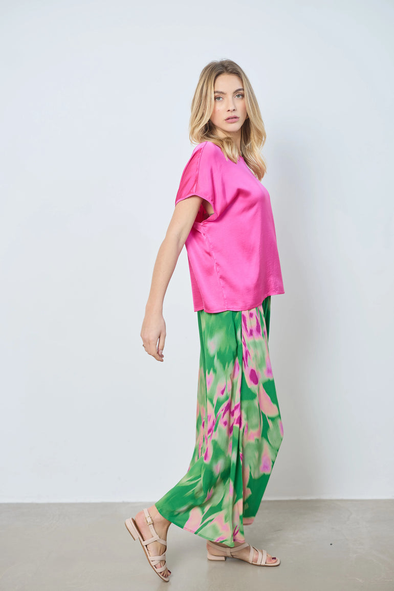 Blouse en satin manches courtes femme - photo 11 - Love at Me