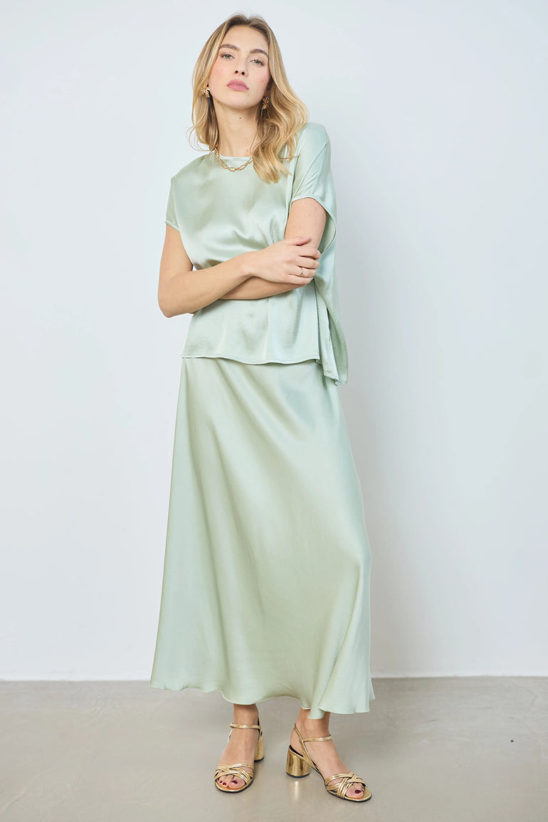 Blouse en satin manches courtes femme - photo 6 - Love at Me