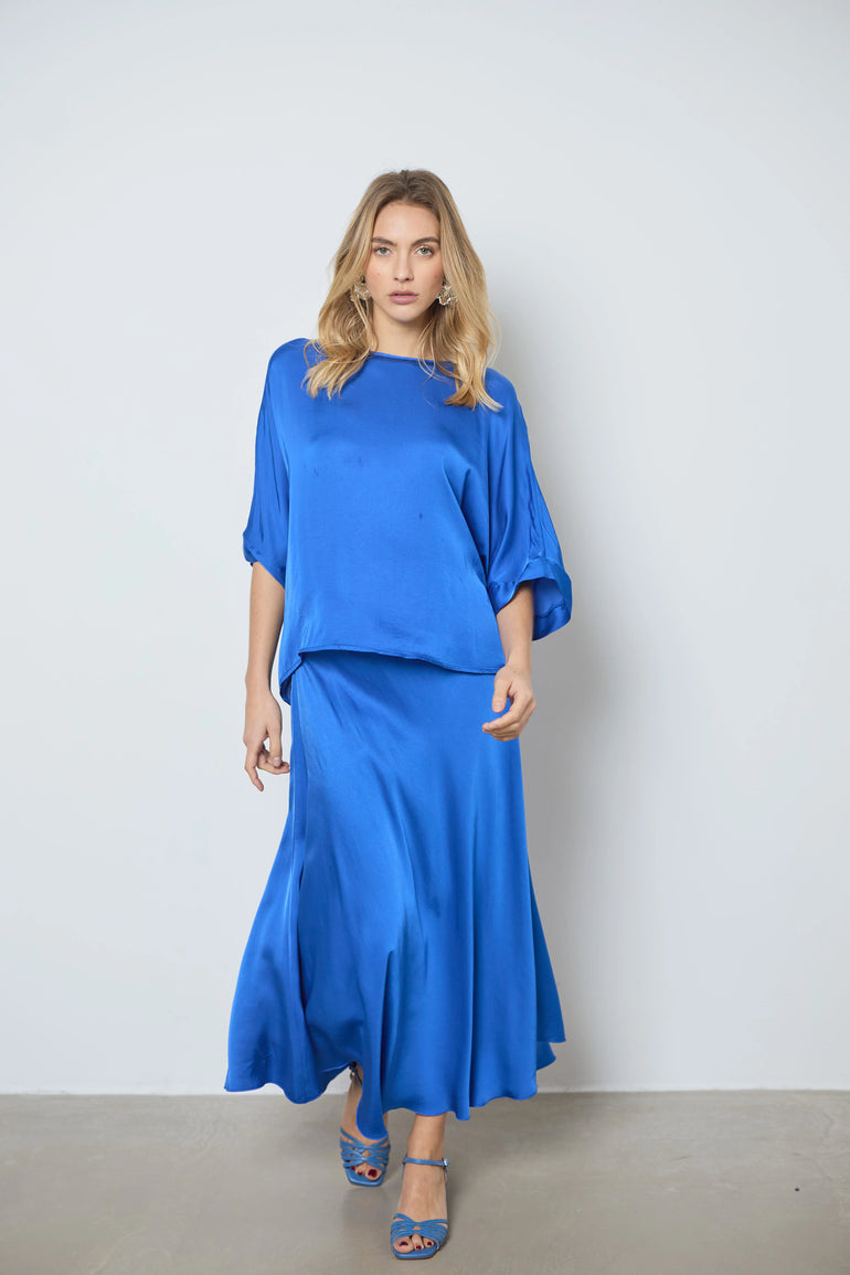 Blouse en satin manches courtes femme - photo 8 - Love at Me