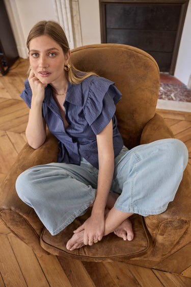 Jeans Hoxton denim avec strass