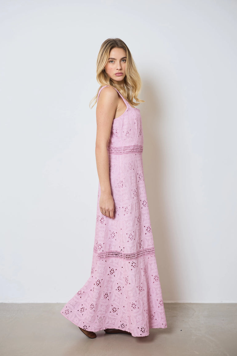 Robe longue en coton col carré sans manches femme - photo 6 - Love at Me