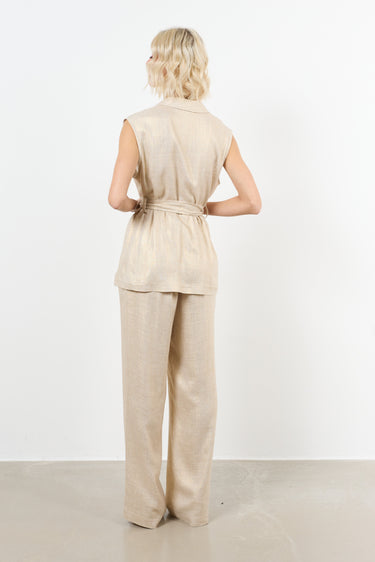 Blazer sans manches laminé