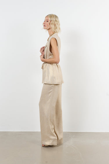 Blazer sans manches laminé