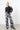satin print elastic pants