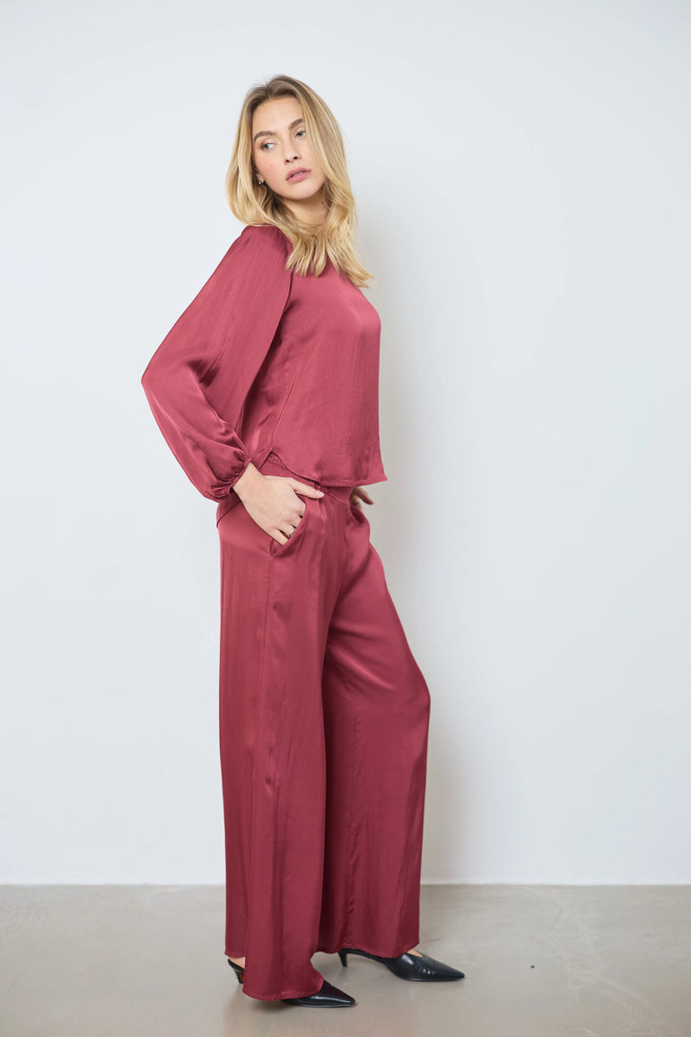 Pantalon long en satin femme - photo 2 - Love at Me