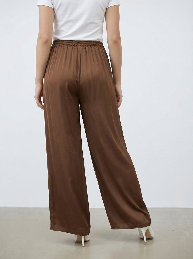 Pantalon long en satin femme - photo 18 - Love at Me