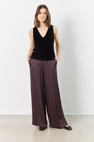 Top satin bi matière