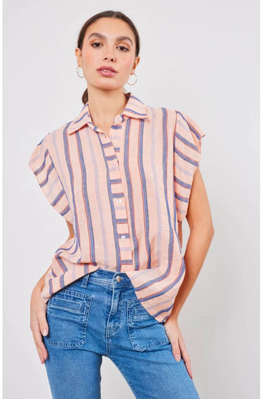 Chemise Sans Manches Rayée