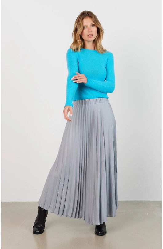 Jupe longue plissée en viscose à taille élastique femme - photo 2 - Love at Me