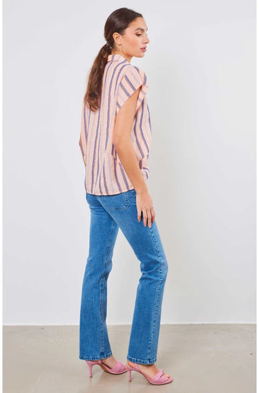 Chemise Sans Manches Rayée