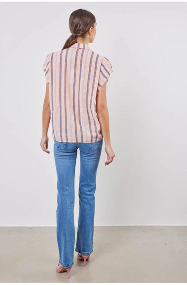 Chemise Sans Manches Rayée