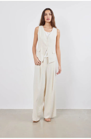 Top sans manches boutonné