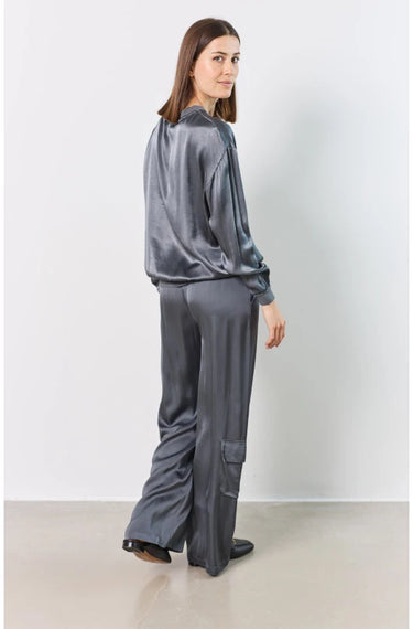 Blouse en satin manches longues