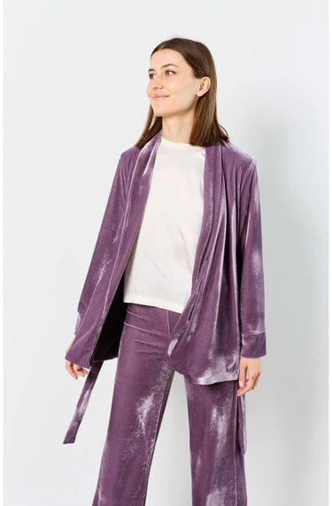 Elasticated velvet trousers 