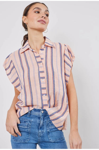 Chemise Sans Manches Rayée